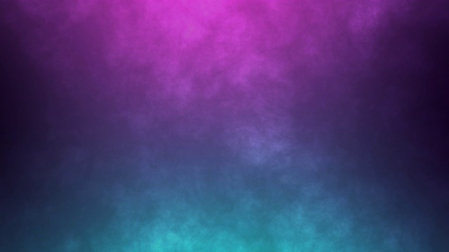动态抽象雾背景。粉色和蓝色的霓虹灯照亮了移动的烟雾视频素材