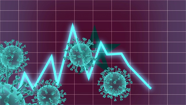 摩洛哥股市因冠状病毒下跌，出现经济问题视频素材