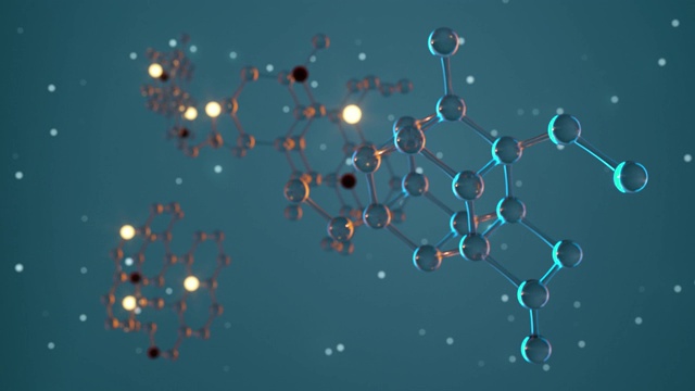 分子与生物学，生物概念，3d渲染。视频素材