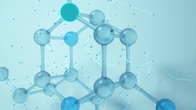 分子与生物学，生物概念，3d渲染。视频素材