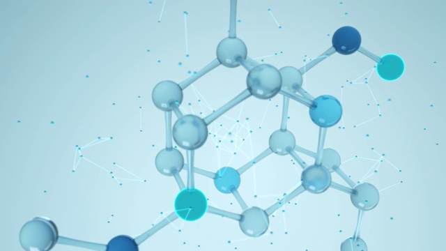 分子与生物学，生物概念，3d渲染。视频素材