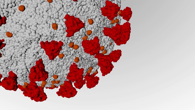动画冠状病毒模型Covid - 19, 3D渲染视频素材