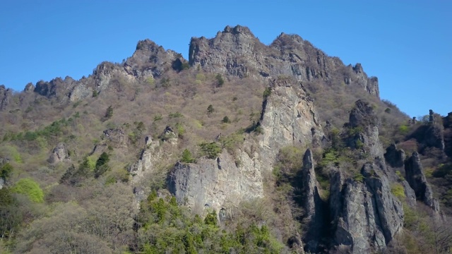 空中WS景观与山，山Myogi，群马县，日本视频素材