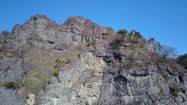 空中WS景观与山，山Myogi，群马县，日本视频素材