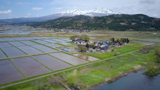 WS航空加山和农村，福岛县，日本视频素材