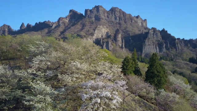 空中WS景观与山，山Myogi，群马县，日本视频素材