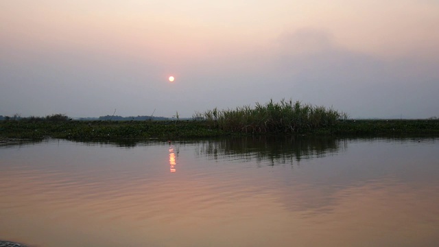 落日湖视频素材