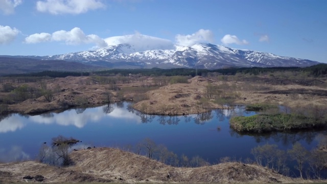 WS空中Chokai山和湖，nikkaho，秋田县，日本视频素材