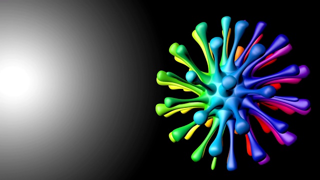 3 d渲染。病毒三维概念示意图视频下载
