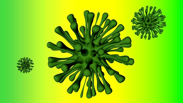 3 d渲染。病毒三维概念示意图视频素材