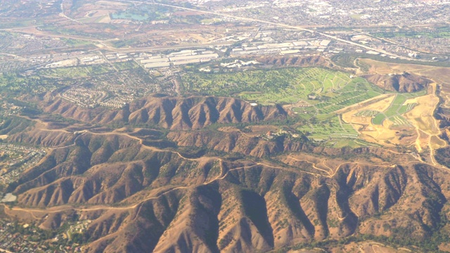 洛杉矶山景鸟瞰图，4K慢镜头60帧/秒视频素材