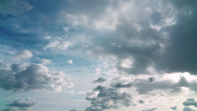 多云天气时天空中的气流运动视频素材