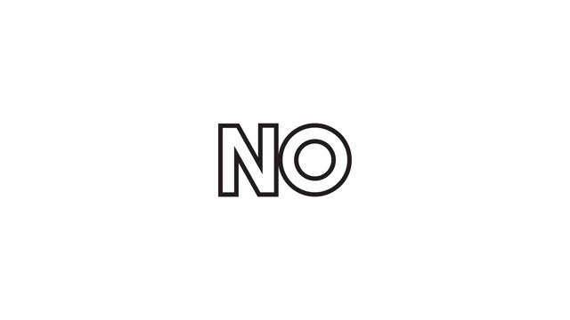 现代的“NO”线图标动画在白色的背景视频素材