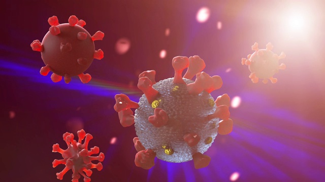 Covid - 19冠状病毒概念3d渲染图视频素材