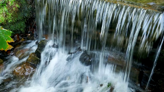 小瀑布中的流水视频素材