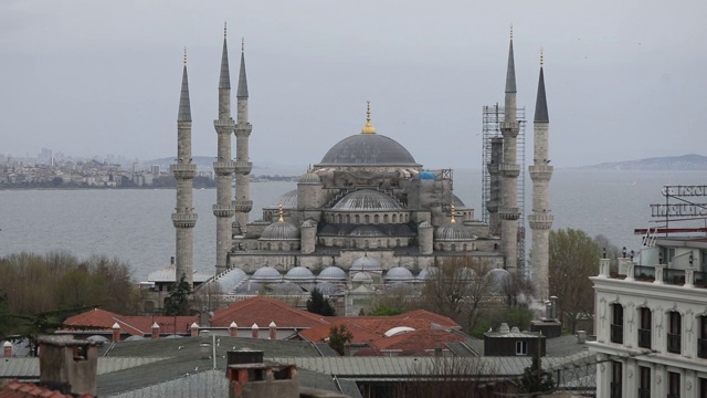 İstanbul安那托利亚一侧的航空全景图视频素材