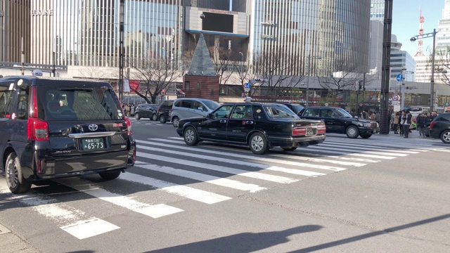 城市街道上的人们视频素材