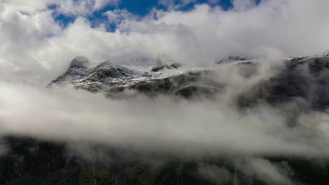 山云顶景景观。挪威美丽的自然景观视频素材