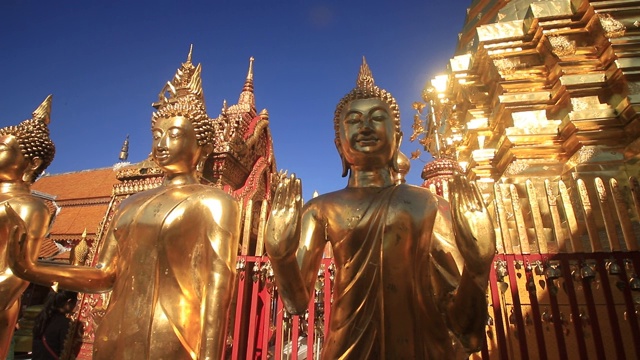 素贴寺是泰国清迈的旅游景点。视频素材