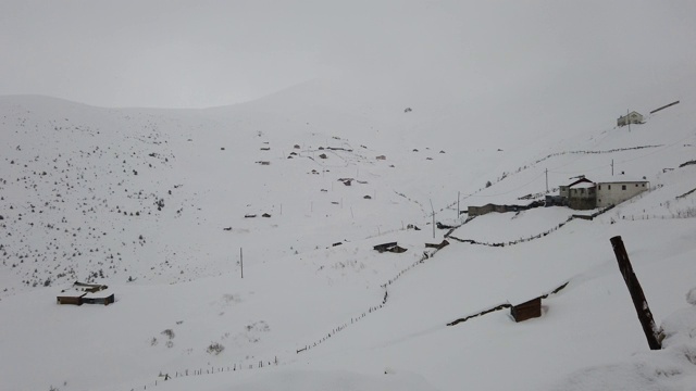 从白雪皑皑的齐加纳山顶俯瞰视频素材