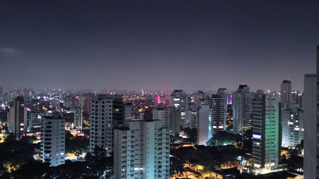 除夕夜在大城市燃放烟花庆祝视频素材