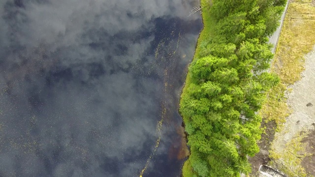 Geiranger峡湾和Lovatnet湖鸟瞰图在挪威视频素材