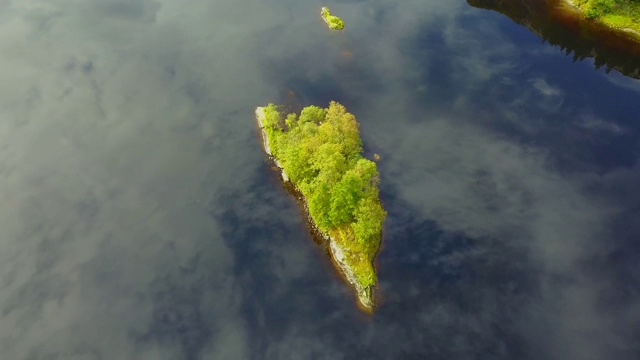 Geiranger峡湾和Lovatnet湖鸟瞰图在挪威视频素材