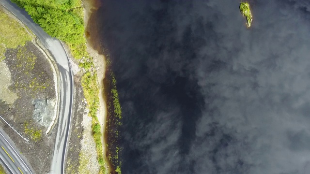 Geiranger峡湾和Lovatnet湖鸟瞰图在挪威视频素材