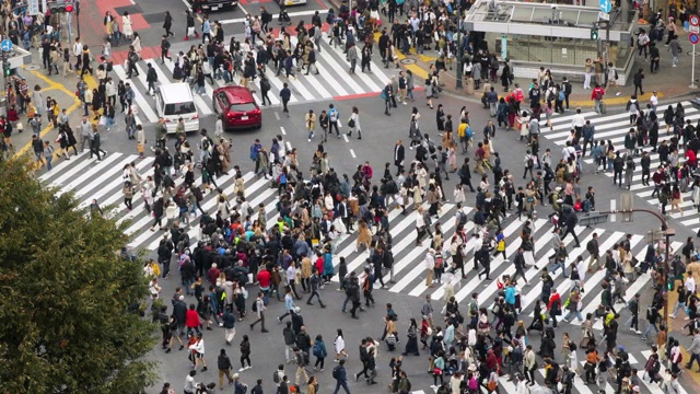 日本东京涩谷渡口视频素材