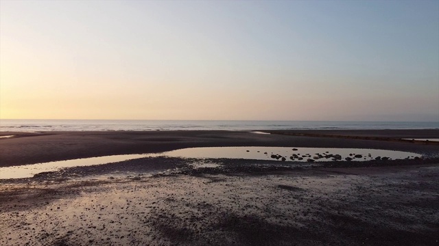 日落海滩拍摄视频素材