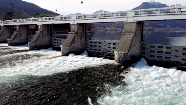 坝湖鸟瞰图视频素材