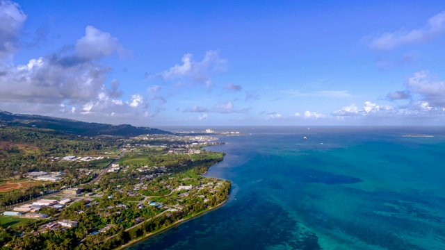 塞班海岸城市的全景/塞班，北马里亚纳群岛，美国视频素材