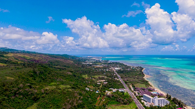 塞班海岸城市的全景/塞班，北马里亚纳群岛，美国视频素材