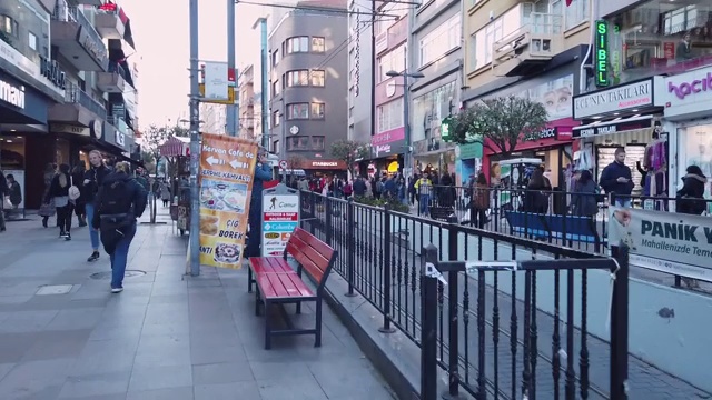 Kadikoy Bahariye街的Hyper Lapse视频素材