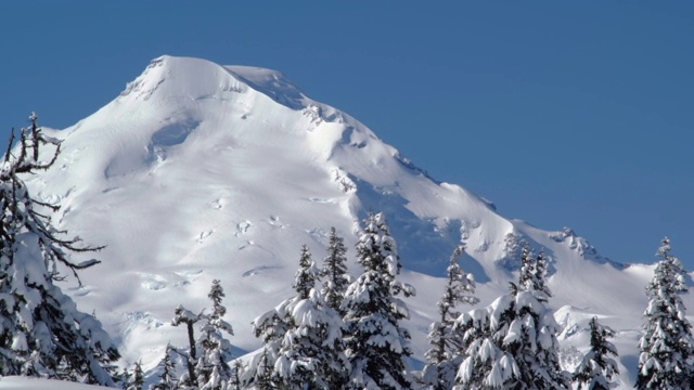 贝克山华盛顿雪峰峰视频素材