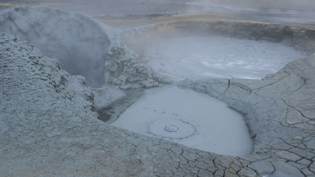 冰岛Hverir的大型泥浆池视频素材