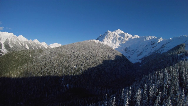 淑山雪峰空中背景视频素材