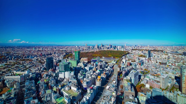 这是东京高角度全景城市景观的一段时间视频素材