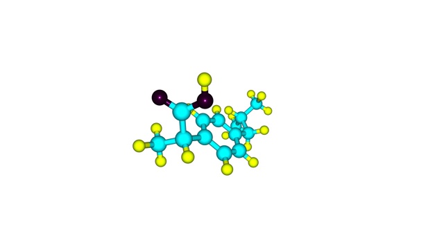 布洛芬药物分子结构旋转视频素材
