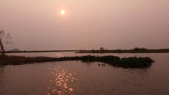 Bueng Borapet沼泽和日出视频素材