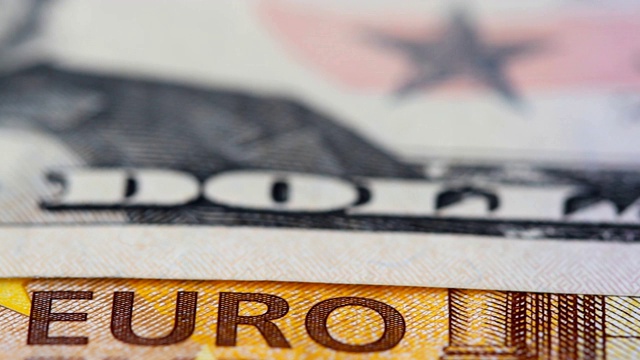 欧元和美元钞票视频素材