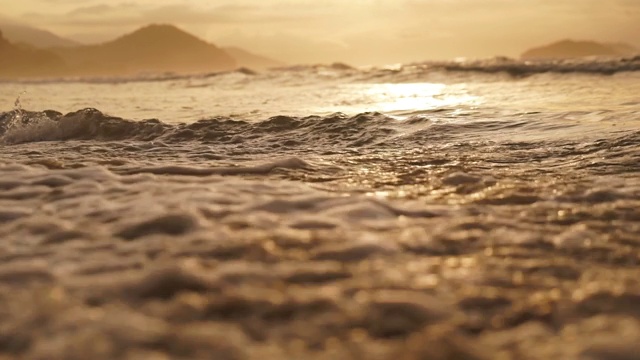 热带海滩的日落视频素材