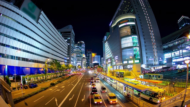 日本大阪的天际线和街景系列视频素材