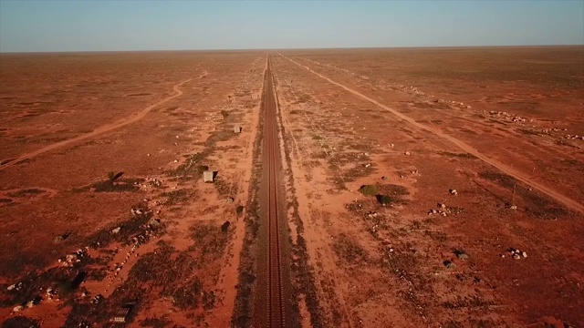 横穿澳大利亚沙漠的印度太平洋铁路视频下载