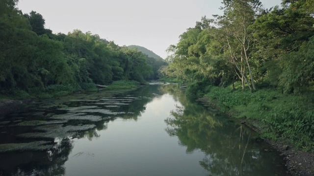 河流的鸟瞰图视频素材