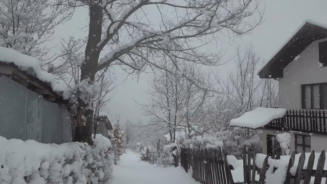 雪路在北方视频素材