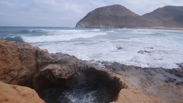 El Playazo海滩，西班牙海景。视频素材