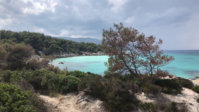 地中海蓝色泻湖视频素材