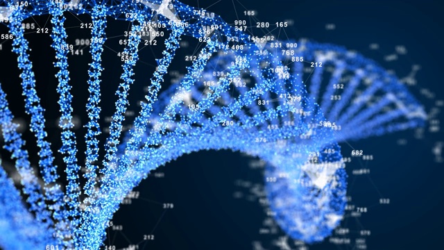 摘要数字随机数字丛DNA分子的视觉，生物学，生物技术视频下载