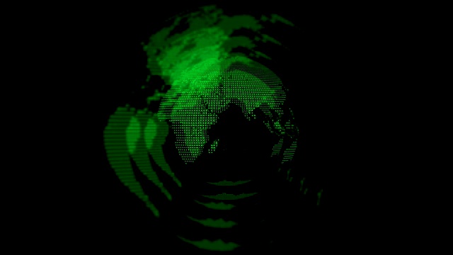 4K数字绿色世界动画-可循环视频素材